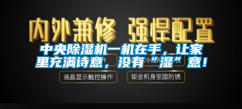 中央除濕機(jī)一機(jī)在手，讓家里充滿詩意，沒有“濕”意！