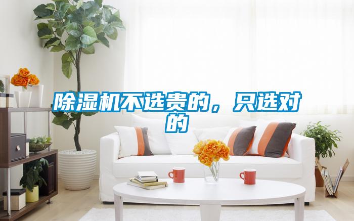 除濕機不選貴的，只選對的