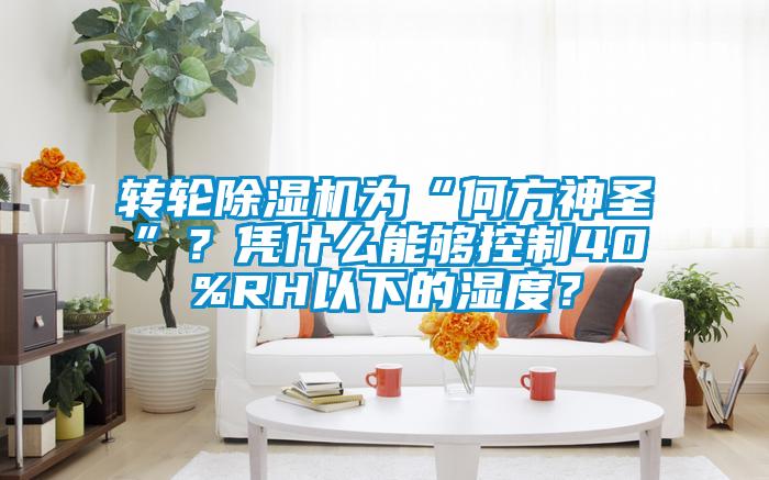 轉(zhuǎn)輪除濕機(jī)為“何方神圣”？憑什么能夠控制40%RH以下的濕度？