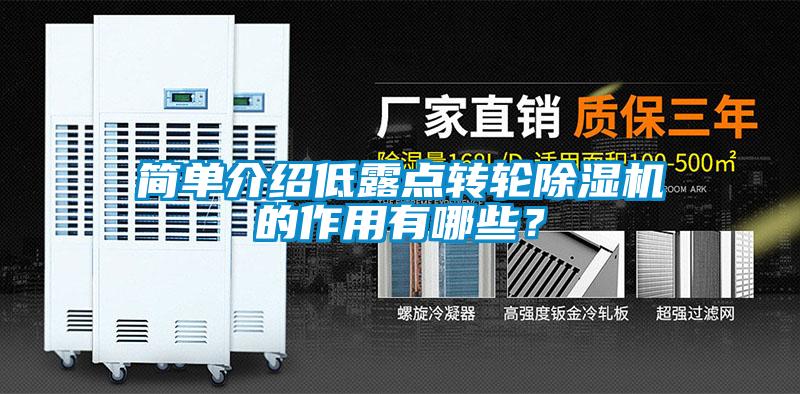 簡單介紹低露點轉(zhuǎn)輪除濕機(jī)的作用有哪些？