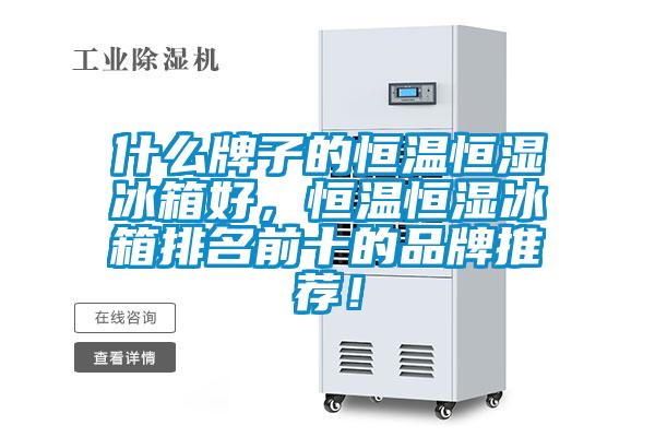 什么牌子的恒溫恒濕冰箱好，恒溫恒濕冰箱排名前十的品牌推薦！