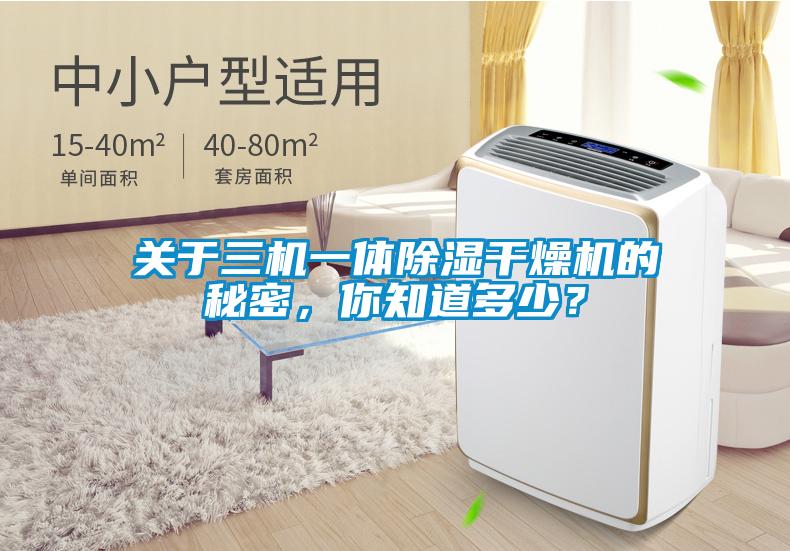 關(guān)于三機(jī)一體除濕干燥機(jī)的秘密，你知道多少？