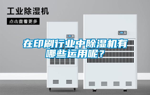 在印刷行業(yè)中除濕機有哪些運用呢？