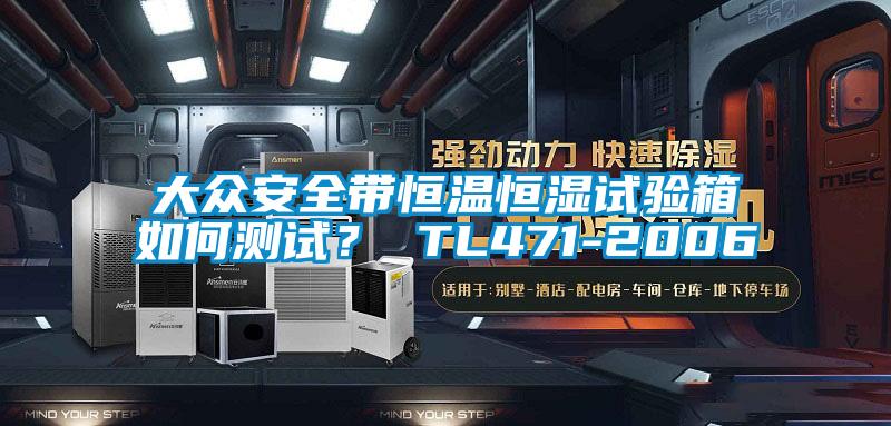 大眾安全帶恒溫恒濕試驗(yàn)箱如何測試？ TL471-2006
