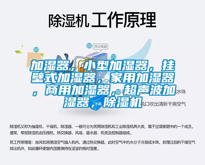 加濕器，小型加濕器，掛壁式加濕器，家用加濕器，商用加濕器，超聲波加濕器，除濕機