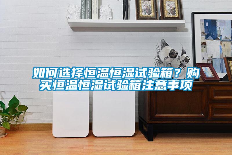 如何選擇恒溫恒濕試驗(yàn)箱？購買恒溫恒濕試驗(yàn)箱注意事項(xiàng)
