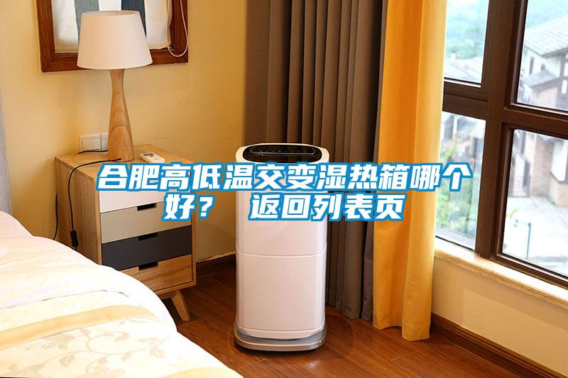 合肥高低溫交變濕熱箱哪個(gè)好？ 返回列表頁(yè)