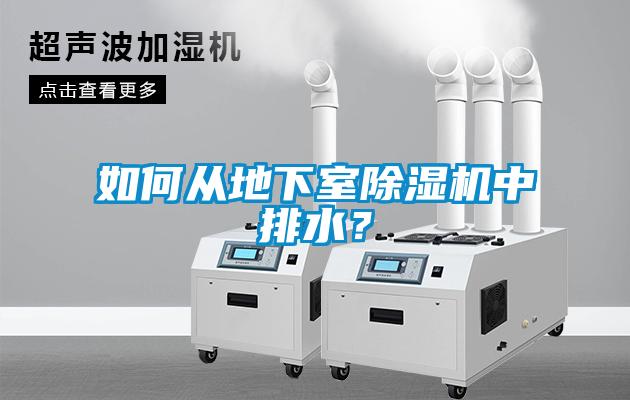 如何從地下室除濕機中排水？