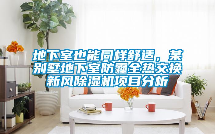 地下室也能同樣舒適，某別墅地下室防霾全熱交換新風(fēng)除濕機(jī)項(xiàng)目分析