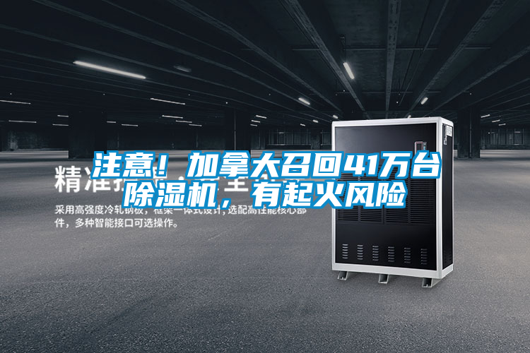 注意！加拿大召回41萬臺除濕機，有起火風險