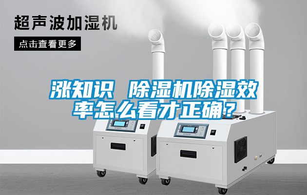 漲知識 除濕機除濕效率怎么看才正確？