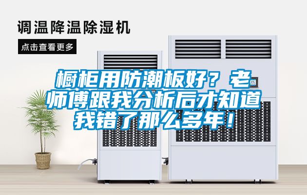 櫥柜用防潮板好？老師傅跟我分析后才知道我錯了那么多年！