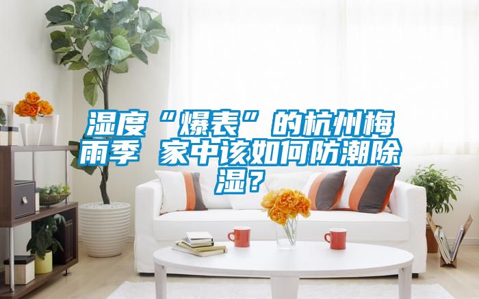 濕度“爆表”的杭州梅雨季 家中該如何防潮除濕？