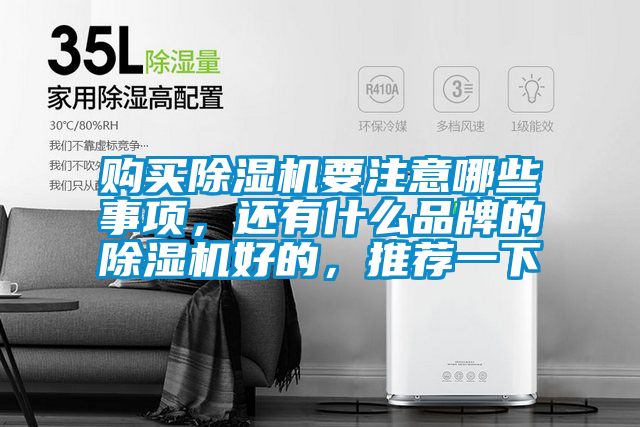 購買除濕機要注意哪些事項，還有什么品牌的除濕機好的，推薦一下