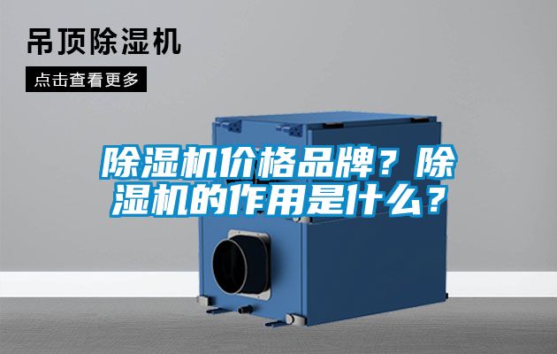 除濕機價格品牌？除濕機的作用是什么？