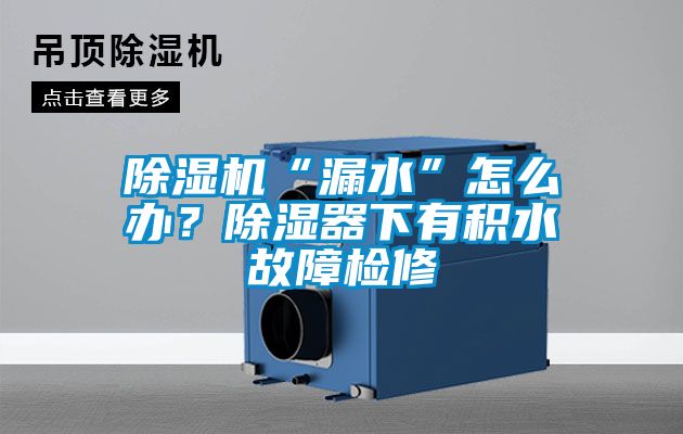 除濕機(jī)“漏水”怎么辦？除濕器下有積水故障檢修