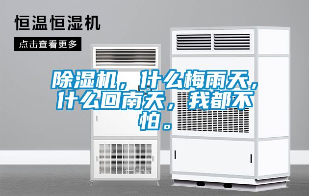除濕機(jī)，什么梅雨天，什么回南天，我都不怕。